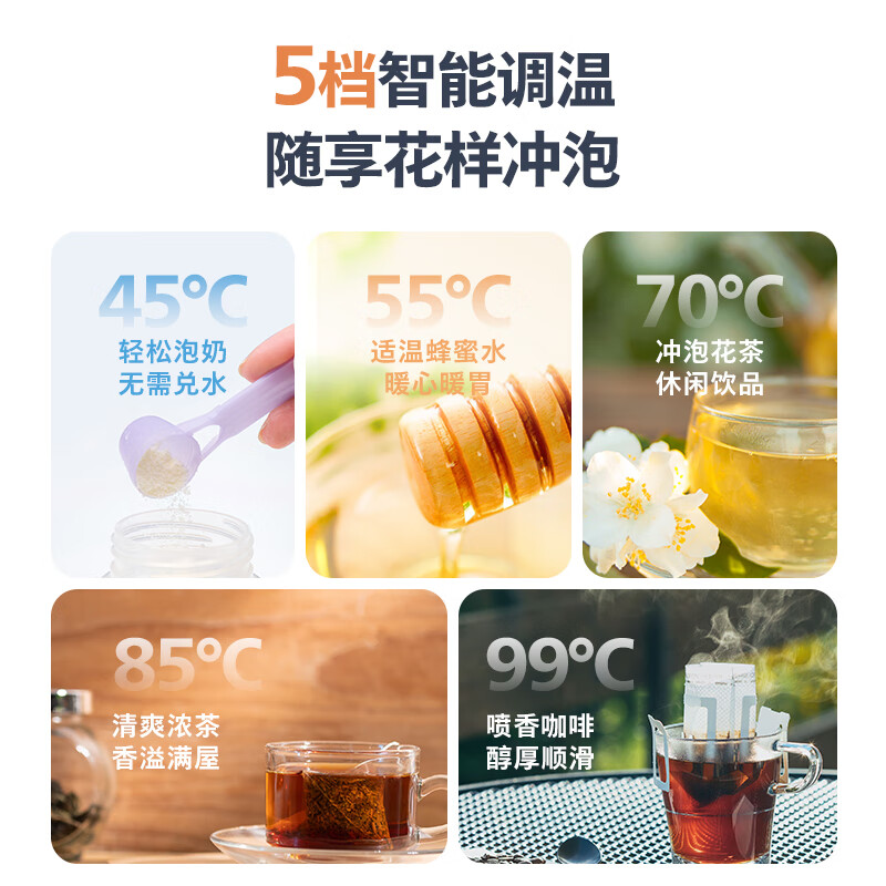 飞利浦烧水杯3代保温杯便携式烧水杯子旅行电加热水杯壶男女士生日礼物 奶油杏 420ml高清大图
