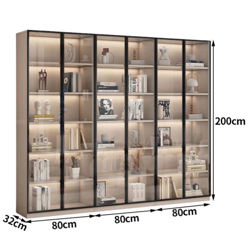 怡卓欧实木储物柜六门台高清大图