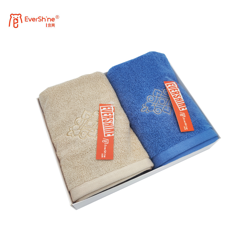 永亮毛巾M0289罗曼面巾20超柔140g 74*34cm 两条装/盒高清大图