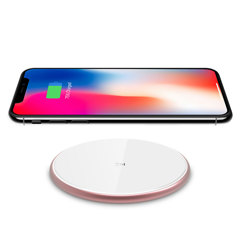 zmi紫米无线充电器支持iphone1212max12pro12mini8px小米mix2s玫瑰金