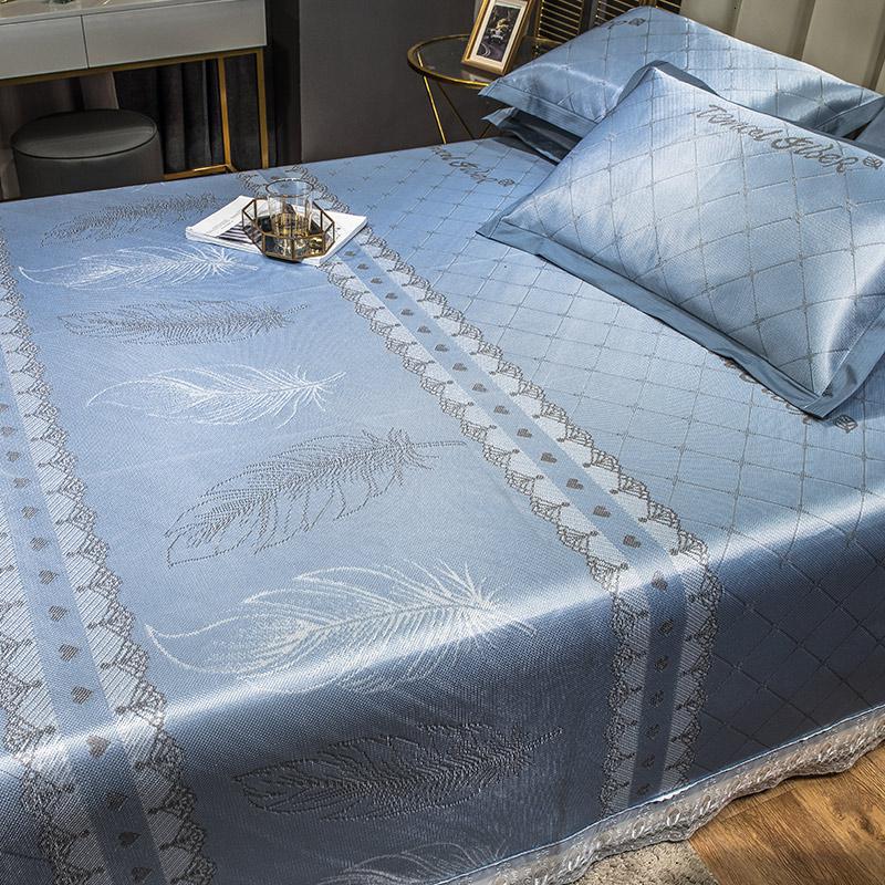 美帮汇可水洗折叠软凉席冰丝1.8m1.5床2.0米夏季三件套机洗空调2022新款高清大图