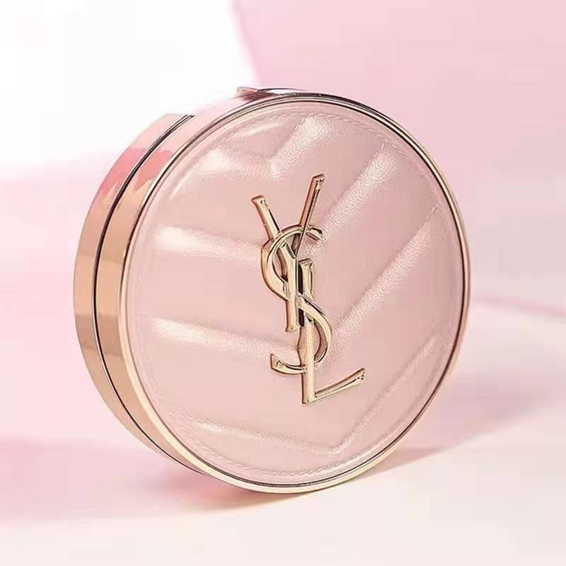 ysl圣罗兰全新粉气垫遮瑕保湿持久轻薄养肤丝缎肌干皮挚爱粉皮革气垫