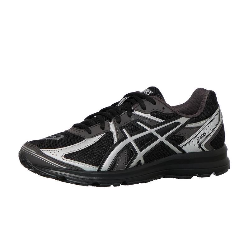 亚瑟士(ASICS)专业缓震跑步鞋男女同款黑银配色运动鞋户外休闲慢