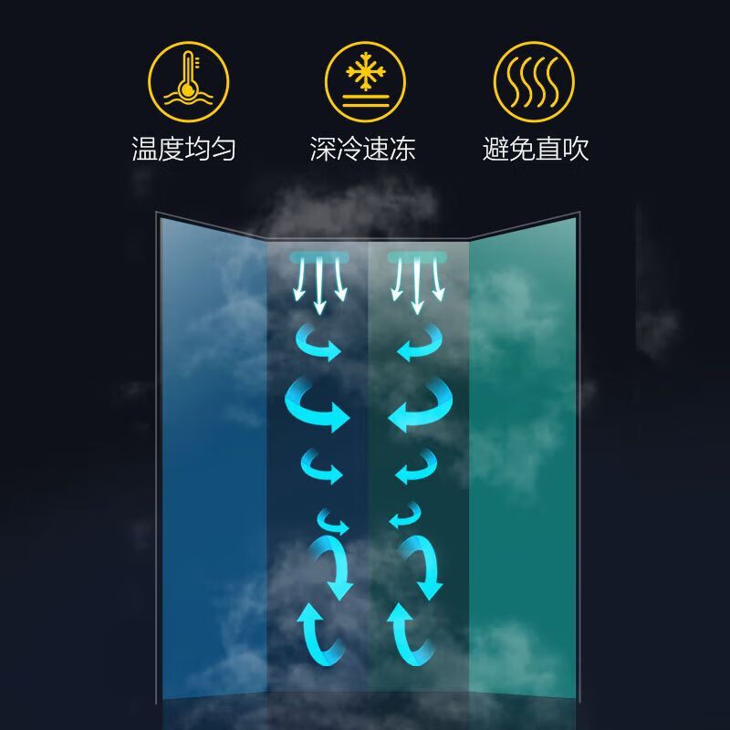 创维(Skyworth)对开门大容量冰箱风冷无霜冷藏冷冻两用保鲜控温独立式 BCD-420WKY_暗夜蓝