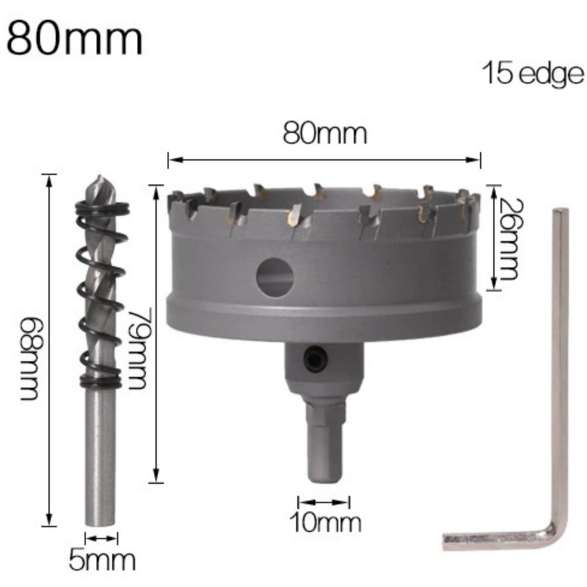 不锈钢开孔器 80mm 支高清大图