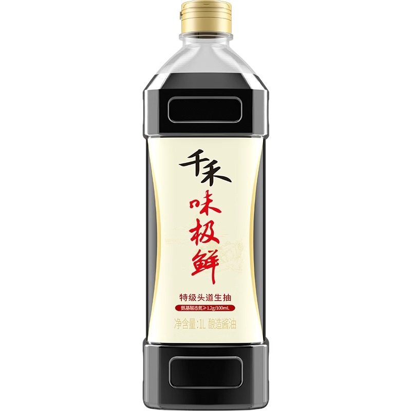 千禾味极鲜酱油特级生抽零添加防腐剂1L大瓶装千和调料厨房调味料高清大图