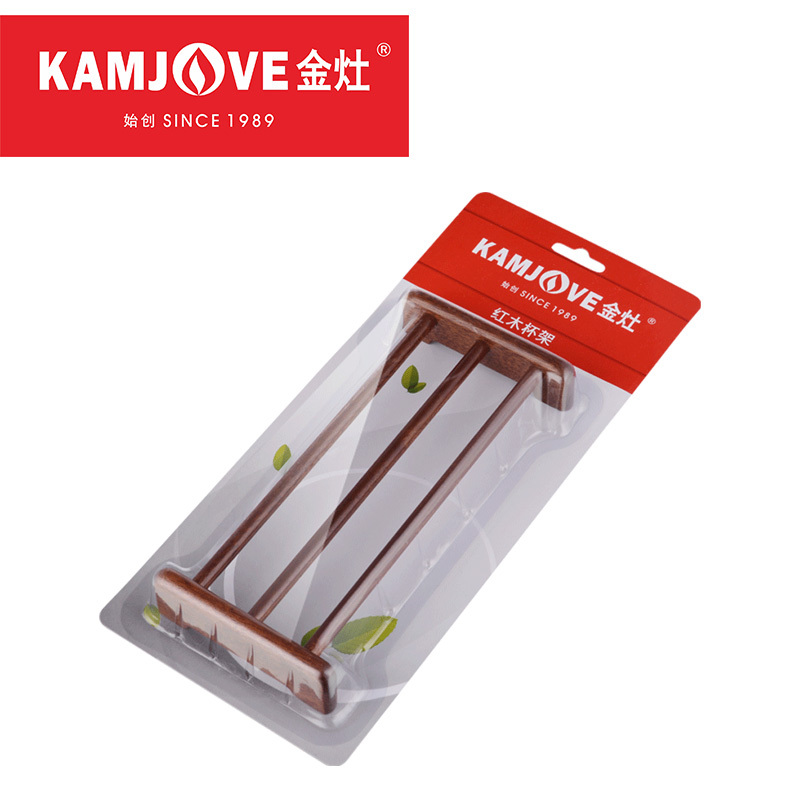 KAMJOVE/金灶 茶具配件 杯架 实木茶架 鸡翅木杯架 茶道配件 晾杯子双层杯托功夫茶具 茶具配件高清大图