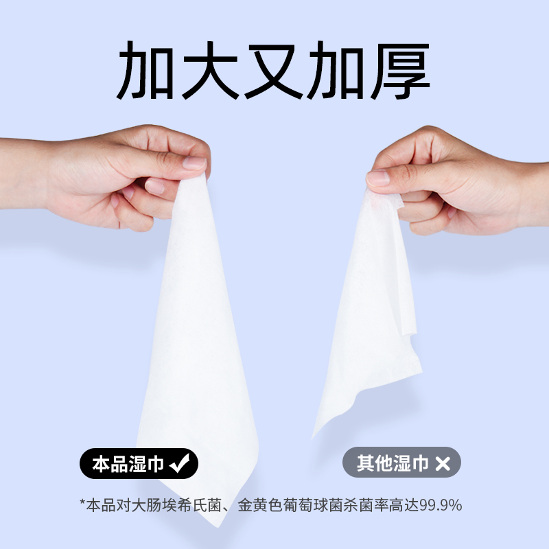 可爱多99%杀菌卫生湿巾含75%酒精40片盖装*4包