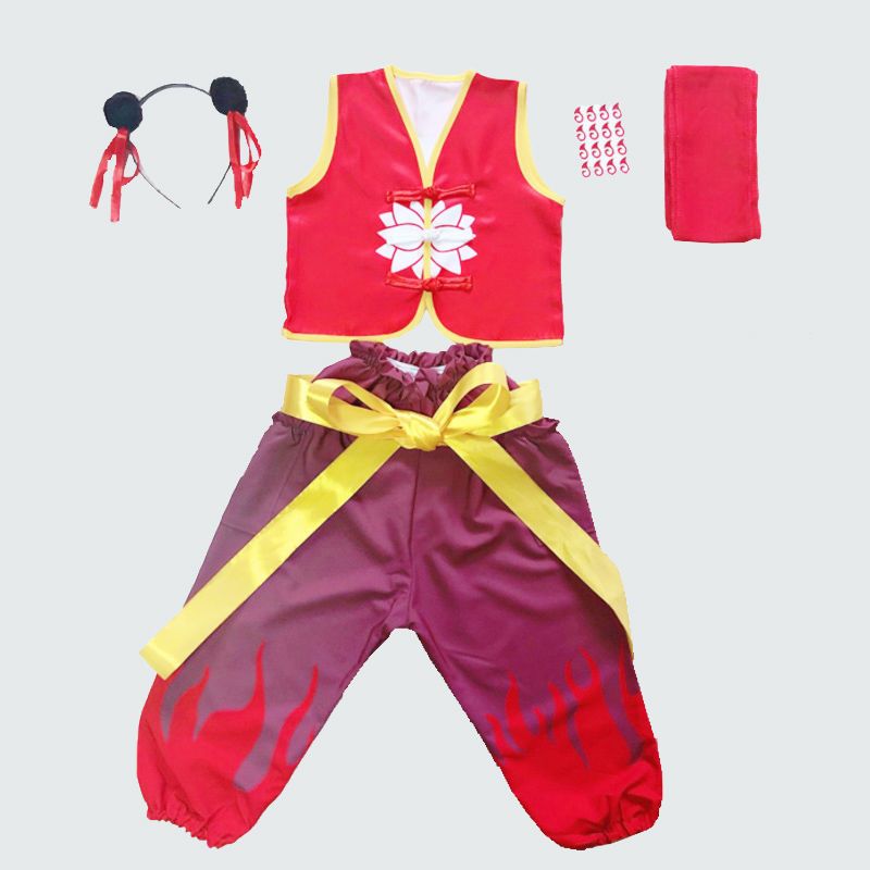 哪吒魔童降世衣服男女cos服小哪咤套装角色扮演万圣节儿童表演服 小哪吒套装(收藏关注送) 90