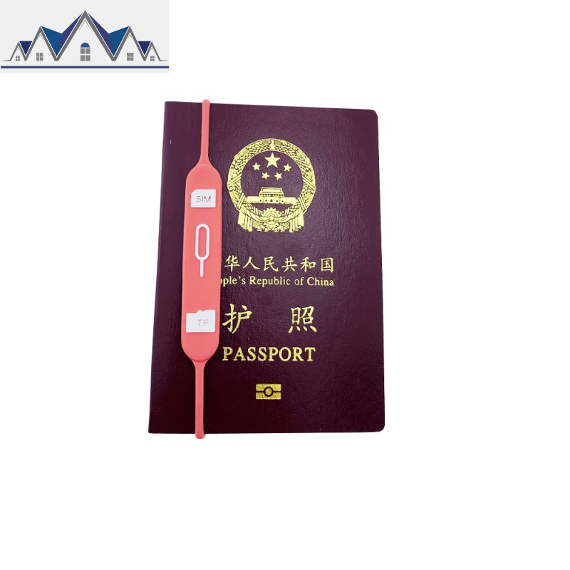 SIM卡TF卡收纳线便携 手机取卡针收纳包旅行出国防丢硅胶绑带 三维工匠高清大图