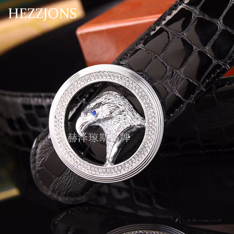 赫泽琼斯hezzjons正品老鹰头皮带男真皮腰带进口意大利牛皮裤腰带青年