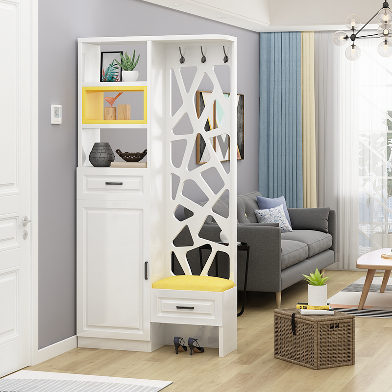 尋木匠北欧入户玄关柜鞋柜一体客厅镂空屏风隔断柜酒柜装饰柜进间厅柜