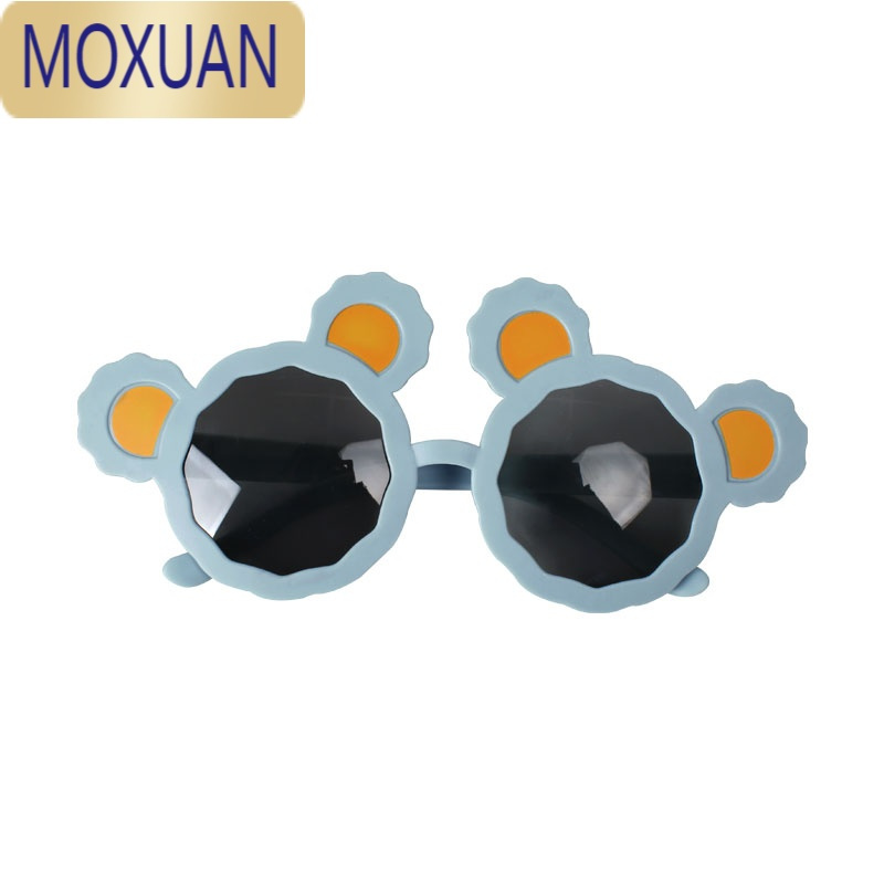 MOXUAN夏季可爱儿童眼镜小女孩卡通米奇耳朵造型太阳镜时尚潮酷男孩墨镜