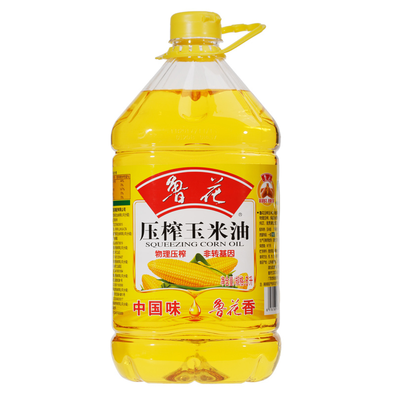 鲁花压榨玉米油5L*8桶 整箱量贩 家用食用油