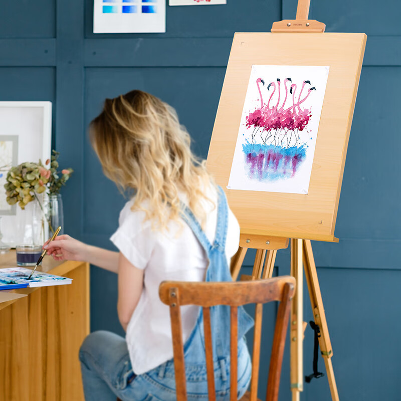 得力(deli)73617水粉纸 加厚180g美术绘画专用 画画纸 8K/20张[2本]复印纸高清大图