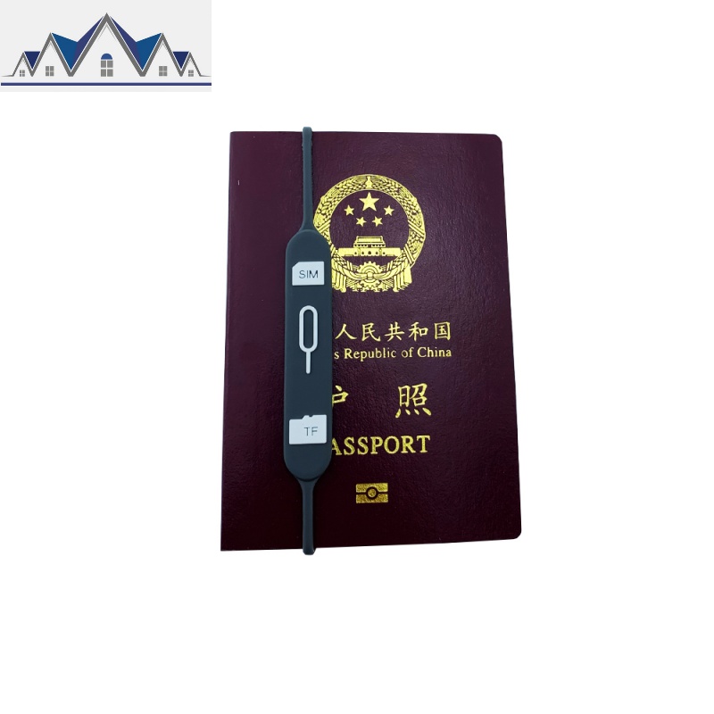 SIM卡TF卡收纳线便携 手机取卡针收纳包旅行出国防丢硅胶绑带 三维工匠高清大图