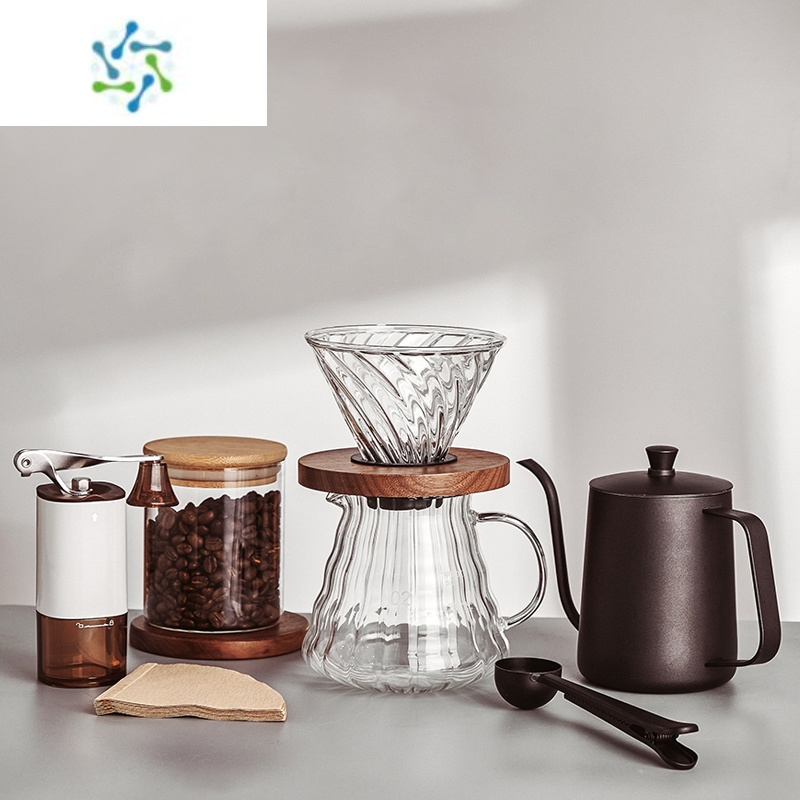 三维工匠手冲咖啡器具套装手磨咖啡壶手摇磨豆机滤杯咖啡手冲壶户外