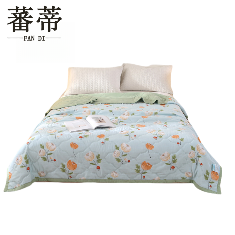 蕃蒂水洗棉夏被条高清大图