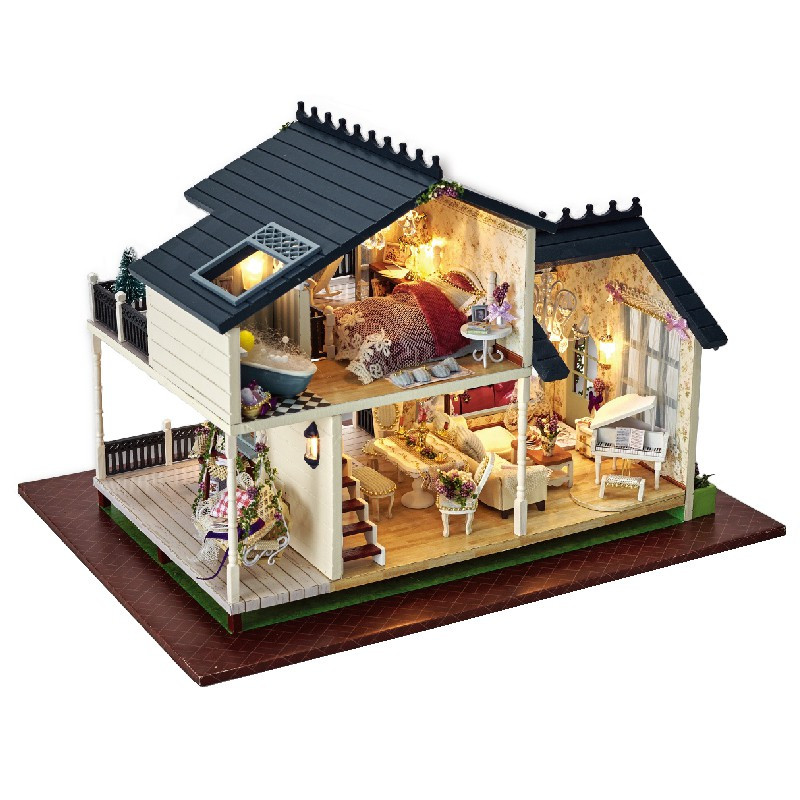 音乐盒八音盒手工diy小屋房子别墅女生生日男音乐盒