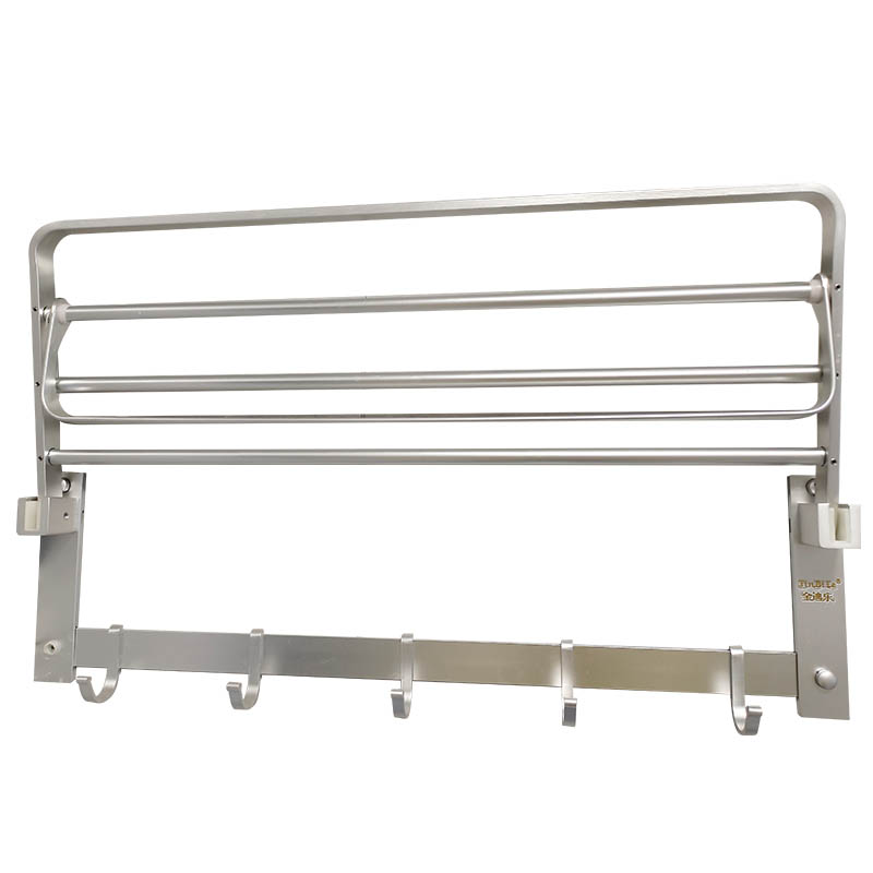 金迪乐浴室壁挂毛巾架子活动浴巾架60*22*16cm/组高清大图