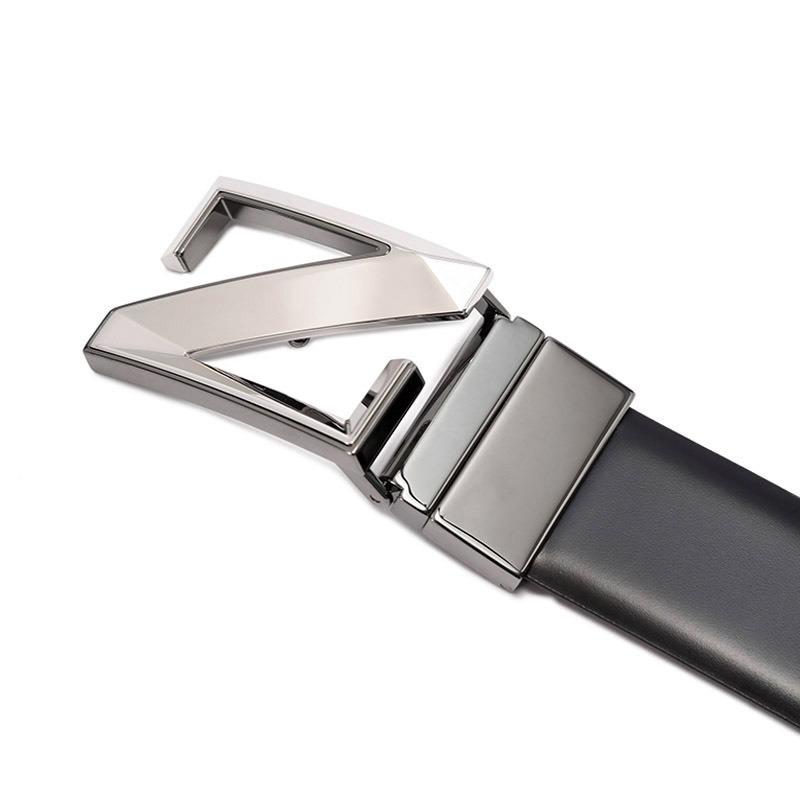 杰尼亚zegna男士牛皮z字搭扣可裁剪双面旋转皮带腰带lhavob029iz