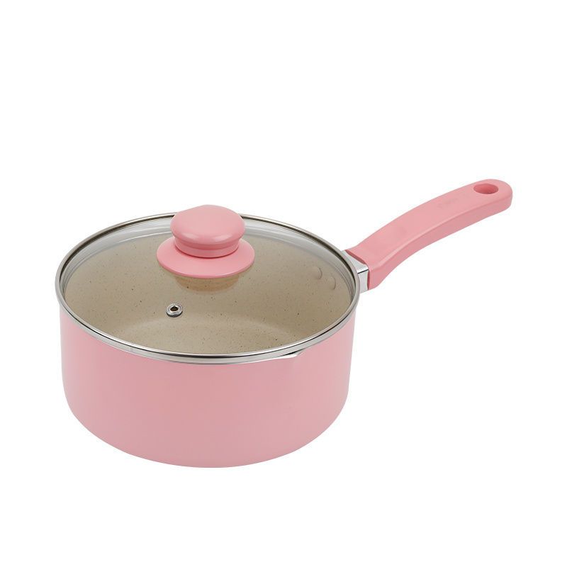 麦饭石奶锅不粘锅小汤锅宝宝辅食锅煮泡面牛奶锅迷你小奶锅电磁炉14cm