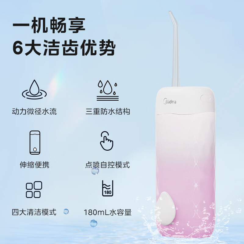 美的 CS3 冲牙器 (个) 香芋粉高清大图