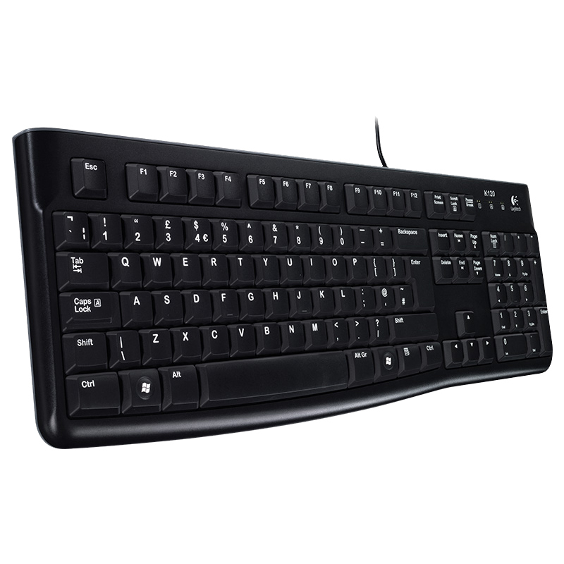 罗技(Logitech) 有线USB键盘 K120一个装