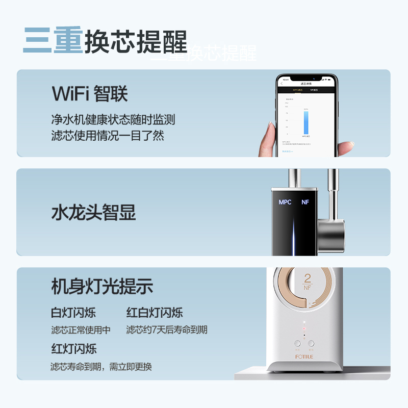 方太母婴级净水机 直饮水 [矿物质健康水]智能NSP净水 厨房过滤大流量H2EA