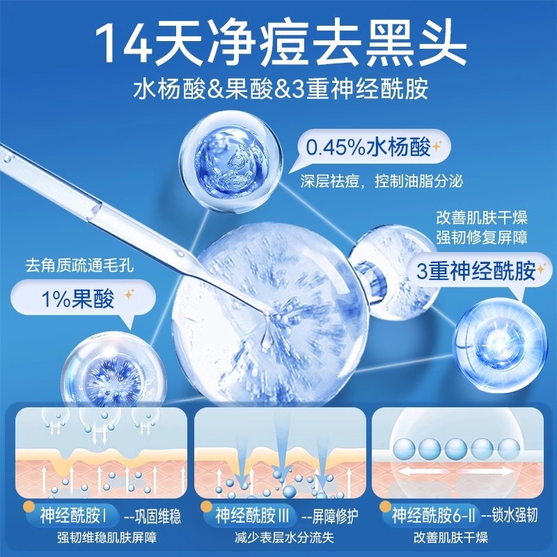 适乐肤水杨酸洗面奶473ml温和氨基酸深层清洁面乳控油净肤