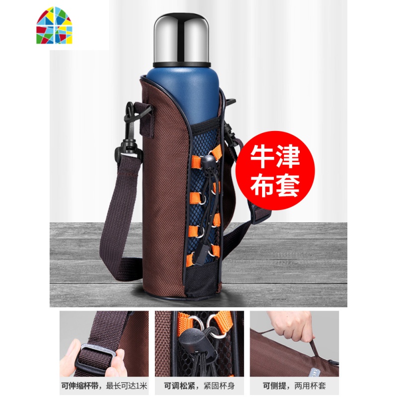 全钢保温杯带盖带杯子大容量800ml男316不锈钢便携户外1000女水壶 FENGHOU 500ML钢本色-LG全钢杯高清大图