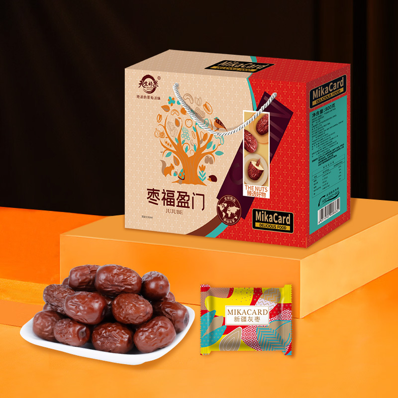 天生好果 新疆灰枣 枣福盈门 800克