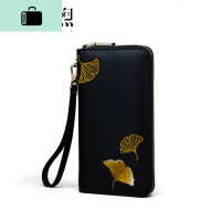 手拿牛皮女款钱包大容量长款真皮女式2020年女士小包新款时尚手包NEW LAKE 黑色 黑色