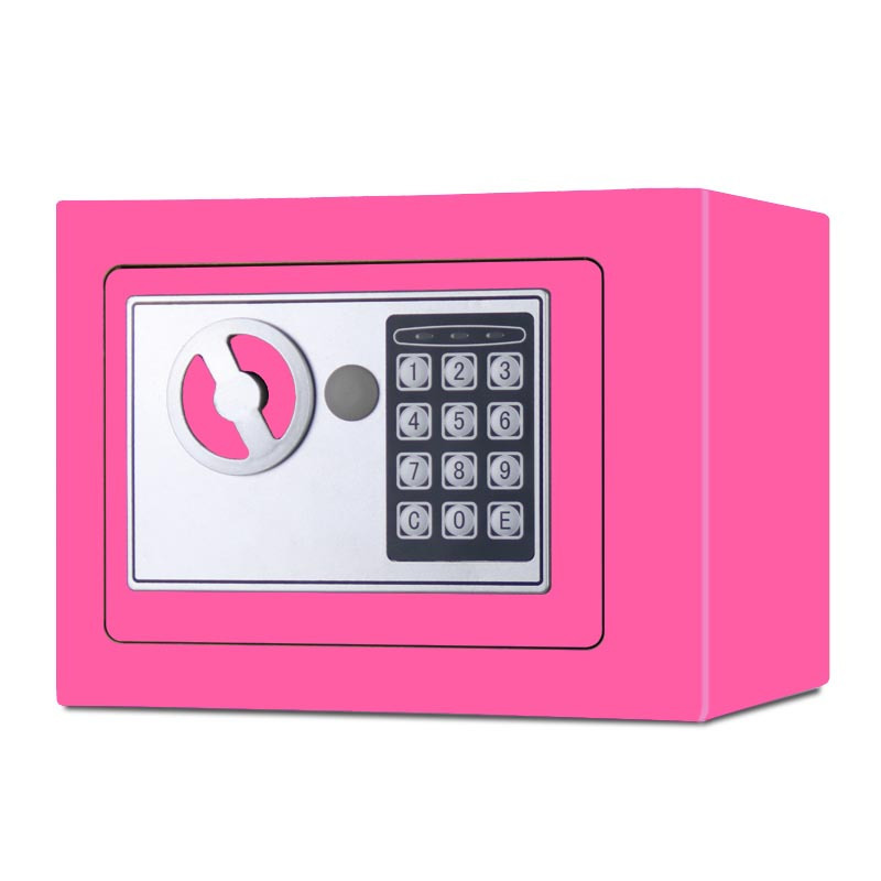 迅迈密码保险柜17家用小型迷你投币保管箱存钱罐创意礼品收纳密码铁盒