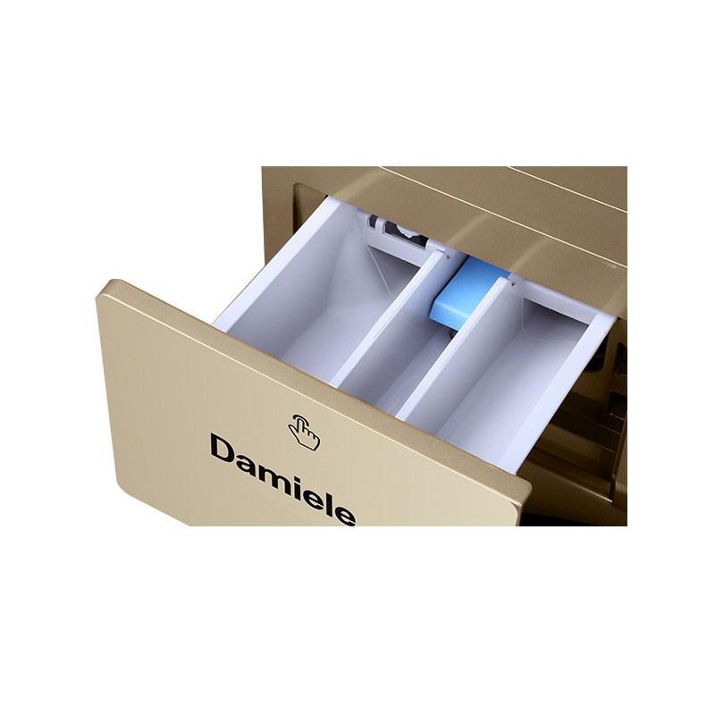 达米尼(Damiele)XQG80-1206DH 8公斤 滚筒洗衣机 洗干一体机 全自动家用洗衣机烘干机 下排水（金色）