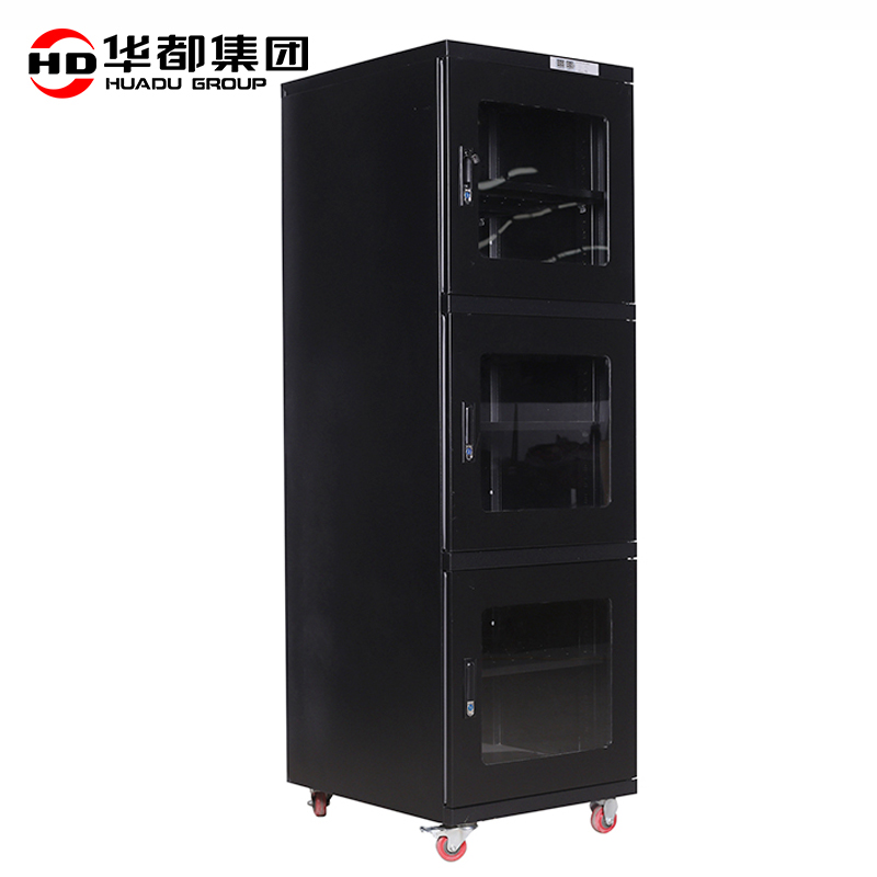 华都HDFC-22B 低湿728L控湿黑防潮柜华都防潮柜控湿除湿柜IC元器件芯片柜干燥柜柜超低温仪器柜实验室高清大图