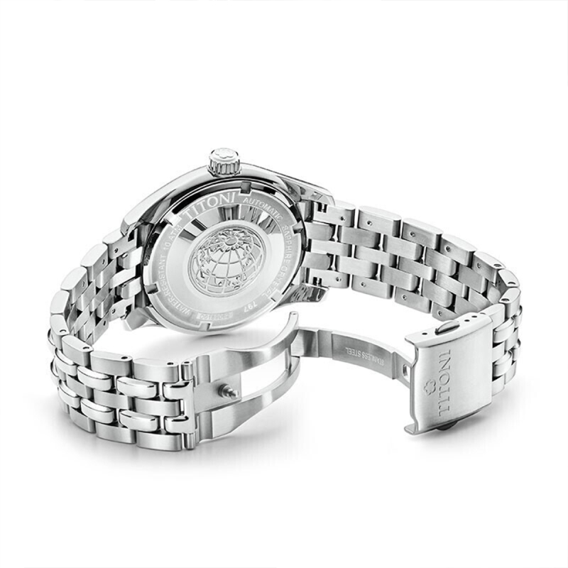 titoni瑞士梅花手表宇宙系列男士自动机械表商务休闲奢华腕表797s540