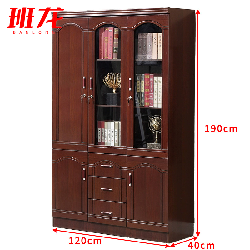 班龙办公文件柜三门挂衣款台高清大图