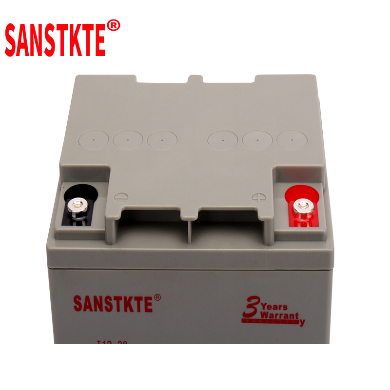 SANSTKTE太阳能蓄电池12V38AH备用摆摊储能电瓶小型系统户外发电备用T12-38高清大图