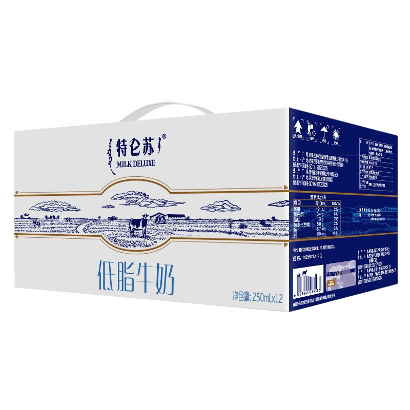 蒙牛 特仑苏 低脂牛奶 250ml*12