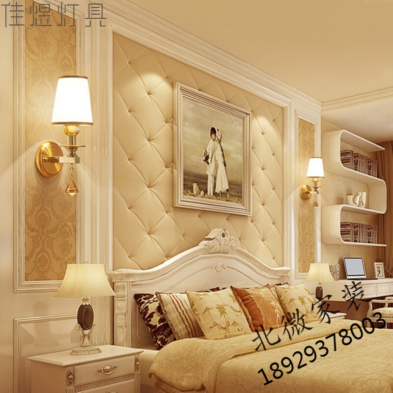 LED壁灯床头灯现代简约温馨浪漫个性创意卧室书房楼梯过道玄关客厅背景墙欧式双头灯具