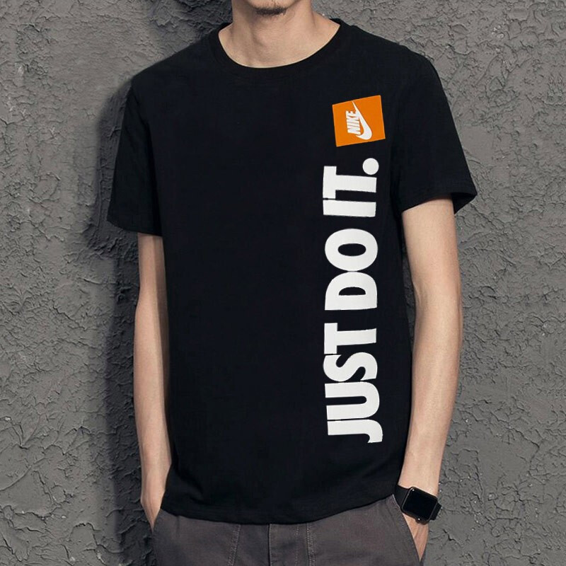 NIKE耐克男装2020夏季新款JUST DO IT运动T恤纯棉透气宽松休闲圆领短袖CT6301-010 D