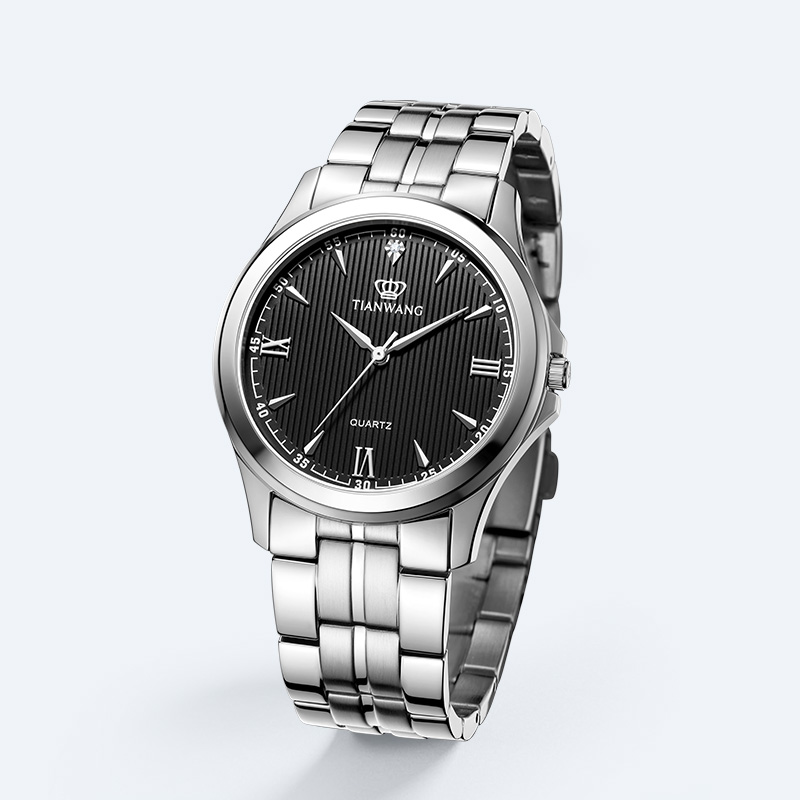 天王手表男士商务休闲简约石英表正品钢带经典男表防水腕表3570高清大图