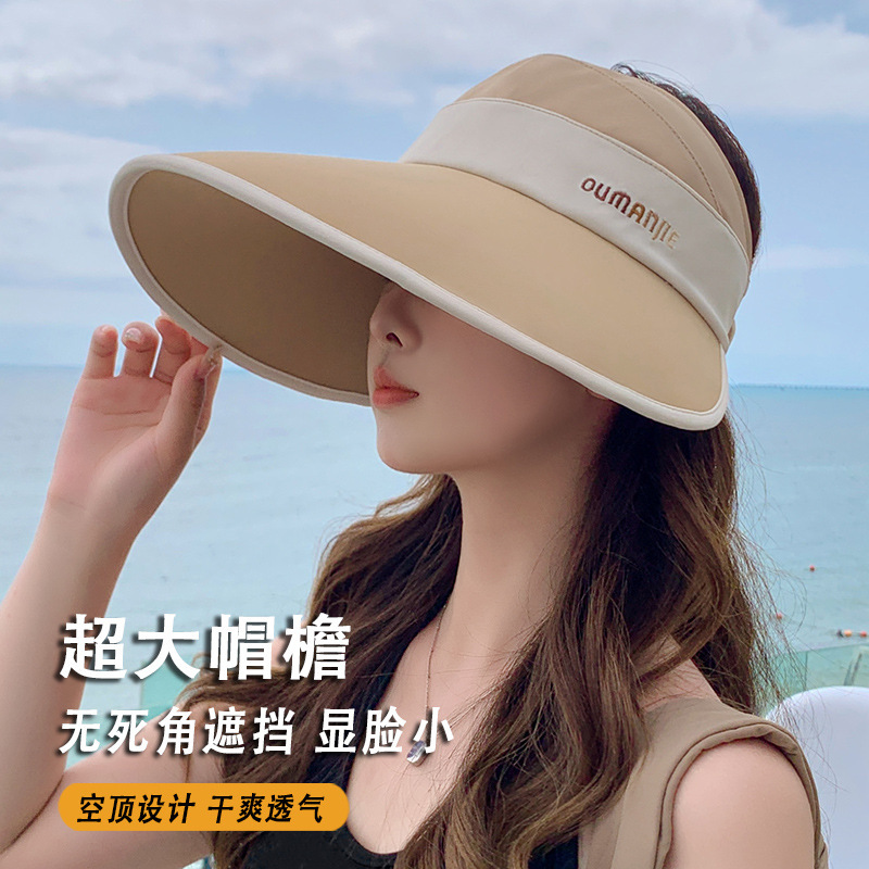 L’ALPINA/阿尔皮纳袋鼠 大帽檐空顶夏季防紫外线可折叠遮脸太阳帽
