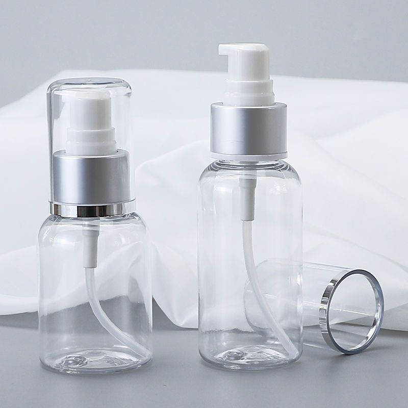 透明PET乳液瓶按压式乳液器化妆护肤品便携分装瓶洗发水瓶子空瓶 50ml+50ml