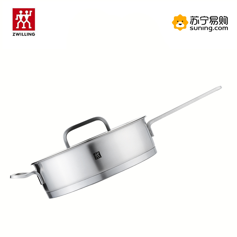 [双立人]煎炒锅24cm 不锈钢平底锅炒锅煎锅3.1L ZW-C127