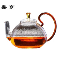 鼎亨 耐热玻璃日式锤纹壶泡茶花茶壶凉水壶果茶壶家用烧水壶