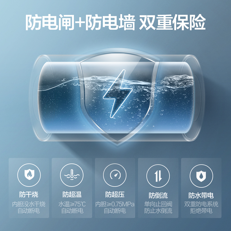 万和 二级能效 热水器电热水器50升电热水器 电热水器速热 热水器储水式电热水器自营热水器50L E50-Q1W1高清大图