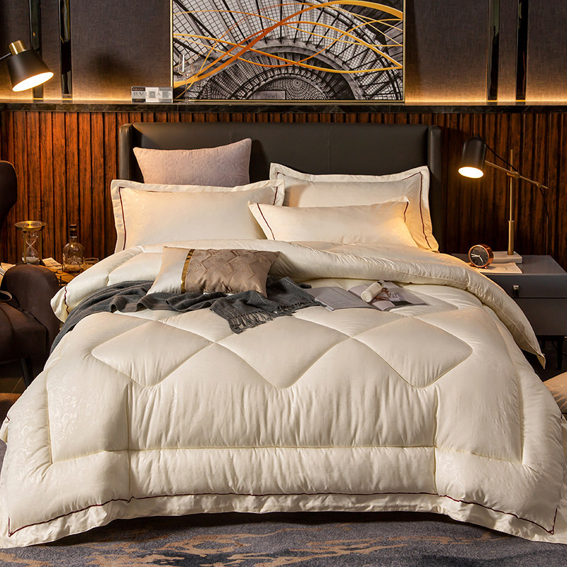 【南极人】大豆纤维被子冬被加厚冬天被芯保暖单双人冬季空调被褥10斤 200x230cm【10.5斤秋冬大豆纤维被】 铂金米（HZSH）