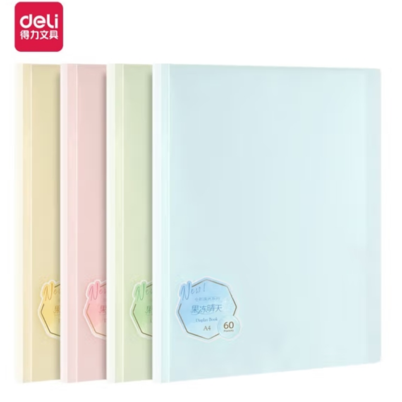 PQ306-40珠光彩色系列A4插页资料册文件夹试卷夹收纳用资料册 得力PQ306-40_40页资料册(混)(高清大图
